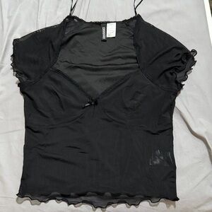 Forever 21 Black Sheer Camisole Top